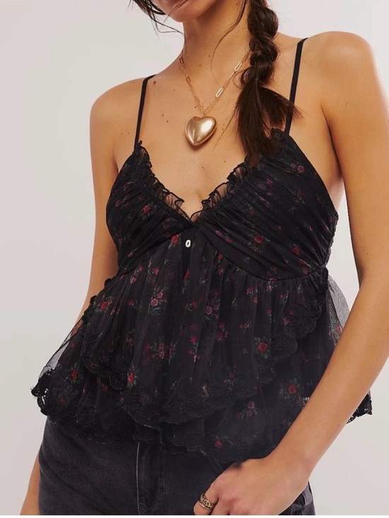 Free People Tops - Free People Femme Fatale Floral Cami Tank Top